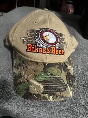 Bikes & Beer Cap / Hat with Built In Bottle Opener